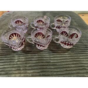 Set of 6 Vintage Echt Bleikristall Lead‎ Crystal W. Germany Glass Cups